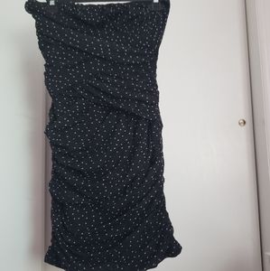 charlotte russe Ruched Polka Dot Mini Dress